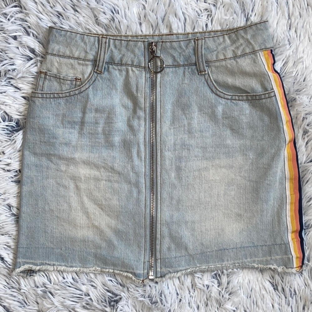 Epic Threads Zipper Denim Skirt Size 10 Blue
